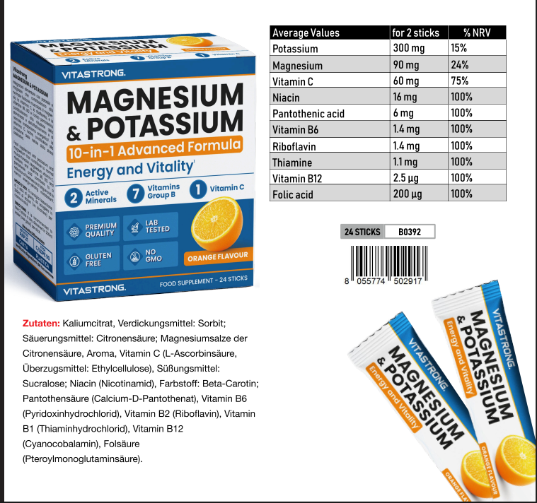 Vitastrong MAGNESIUM & KALIUM (24stck)