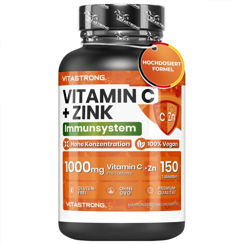 Vitastrong Vitamin C + Zink (150 Stck)